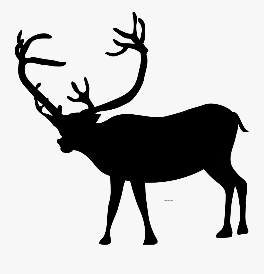 Christmas Black Color Deer Clipart Png - Black Deer Png, Transparent Clipart