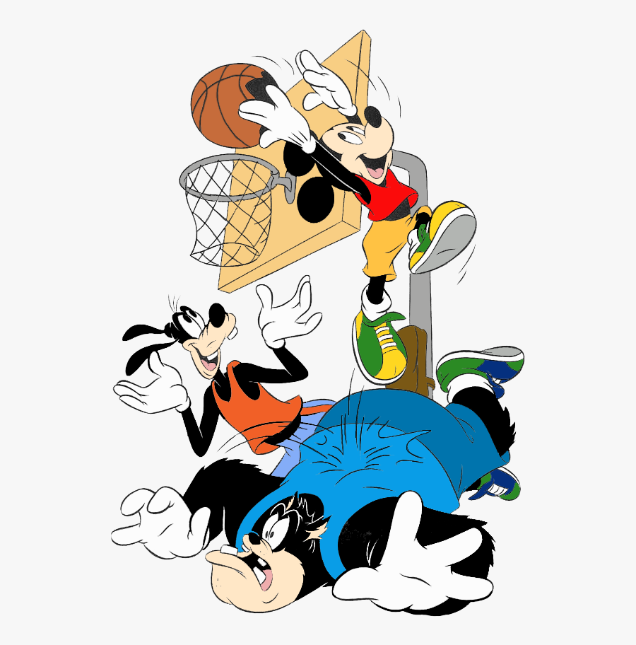 Disney Basketball Clipart - Basketball Dunk Mickey Mouse, Transparent Clipart