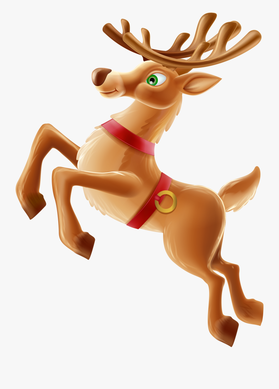 Christmas Deer Png Clip Art - Christmas Deer Cartoon Png, Transparent Clipart