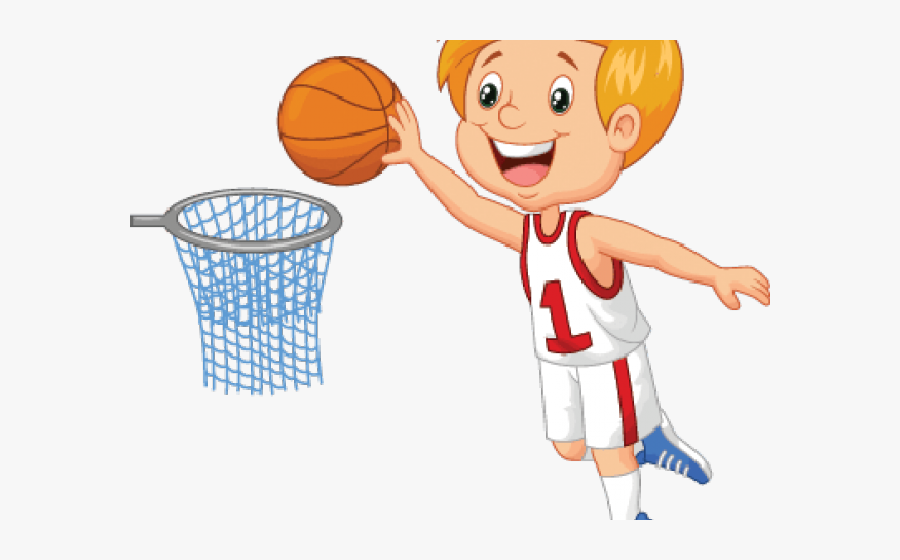 Basketball Clipart Cartoon - Boy Playing Basketball Clipart, Transparent Clipart