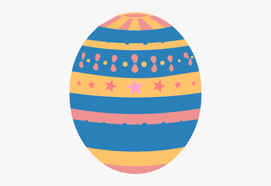 Easter Egg Clipart - Easter Egg Art Orange And Blue, Transparent Clipart