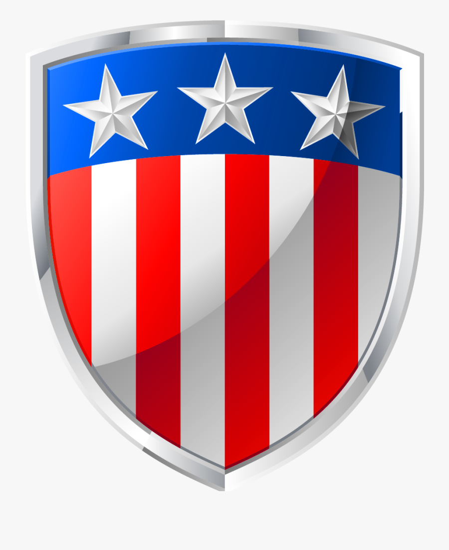American Badge Decor Png Clipart - American Flag Shield Png, Transparent Clipart