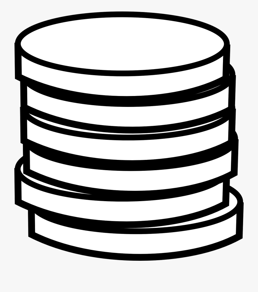 Coin - Money - Clipart - Black - And - White - Stack - Coins Black And White Png, Transparent Clipart