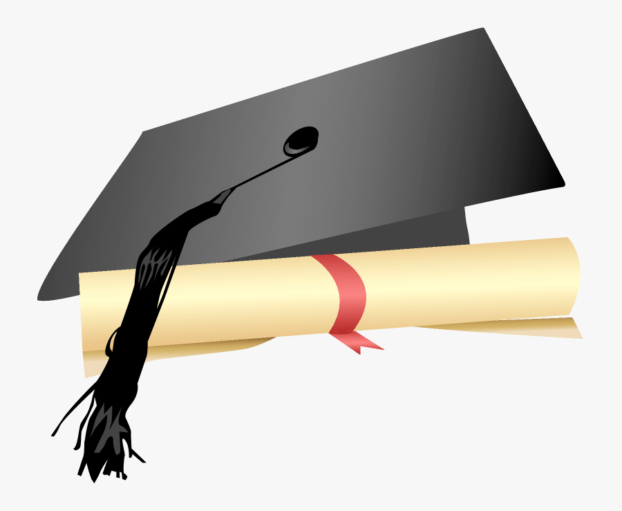 High School Graduation Clipart - Cap And Gown Png, Transparent Clipart