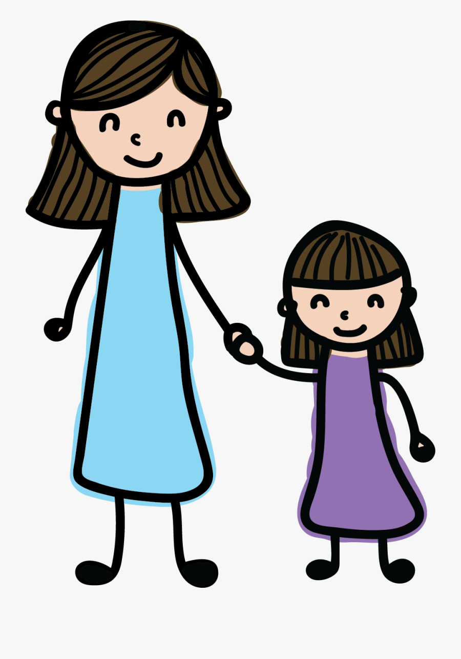 Finished Homework Clipart Www - Mother And Daughter Clip Art, Transparent Clipart