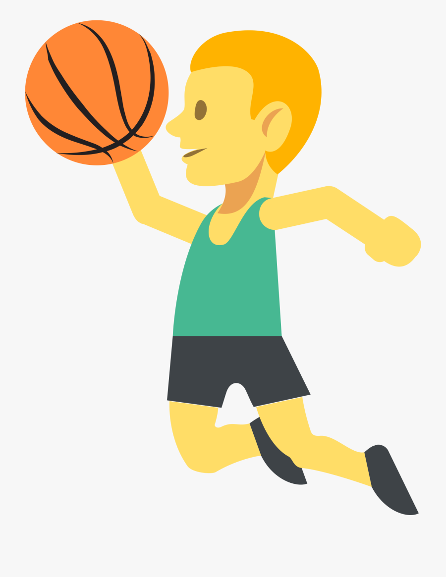 Playing Basketball Clipart - Shooting A Basketball Emoji, Transparent Clipart