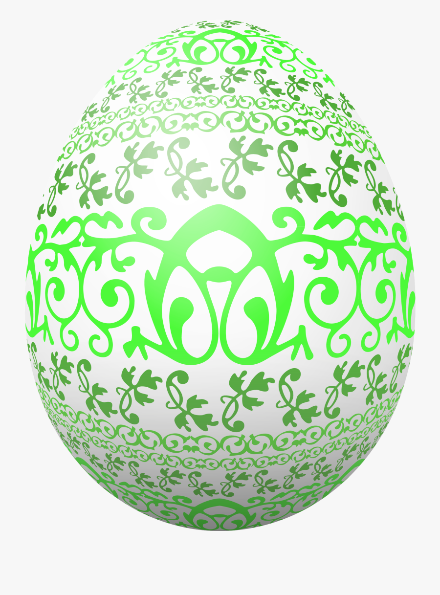 Green Easter Egg Clipart - White Easter Egg Png, Transparent Clipart