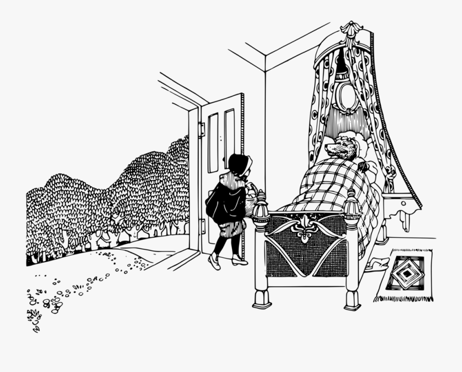 Little Red Riding Hood Wolf Visual Arts Mammal Chair - Cartoon, Transparent Clipart