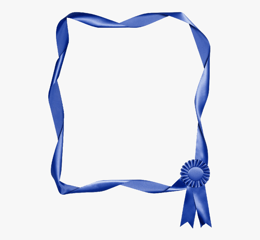 Hd Blue Ribbon Border Clip Art , Free Unlimited Download - Ribbon Border Clip Art, Transparent Clipart
