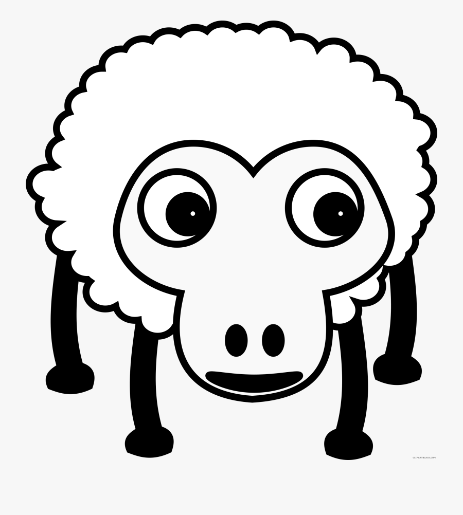 Sheep Svg Clip Arts - การ์ตูน สี ขาว Png, Transparent Clipart