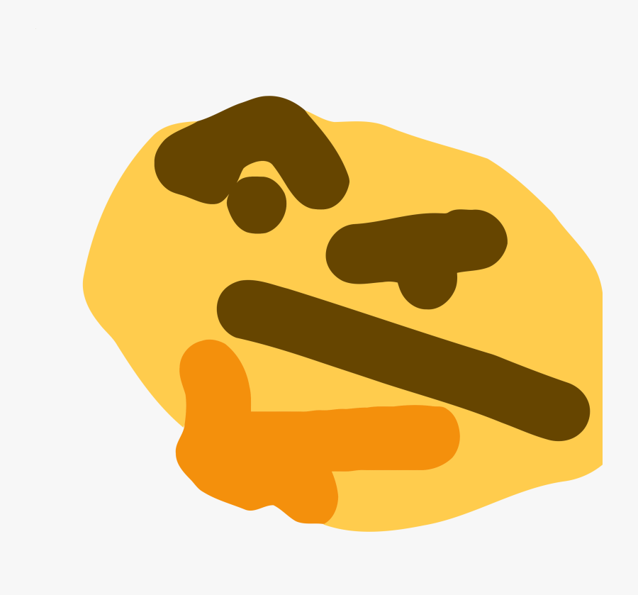 Think Emoji Png - Ms Paint Thinking Emoji, Transparent Clipart