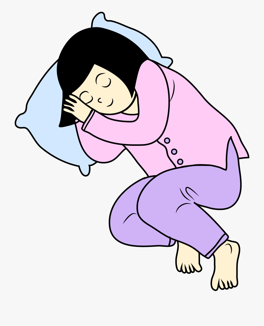 Clip Art Cartoon - Girl Sleeping Clipart, Transparent Clipart