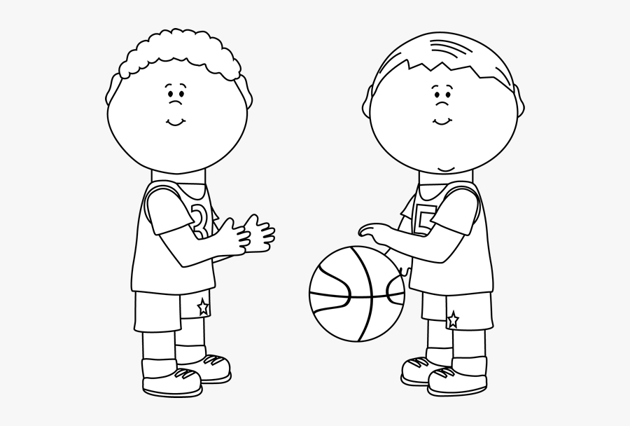 Thumb Image - Two Boys Clipart Black And White, Transparent Clipart