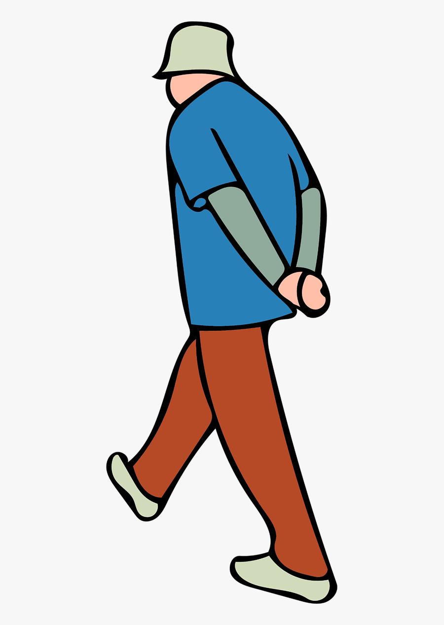 Thinking Clipart Old Man - Free Sticker Walking, Transparent Clipart