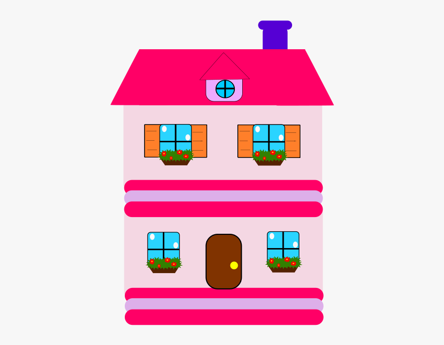 Pink Houses Pinterest Images - Toy House Clipart, Transparent Clipart