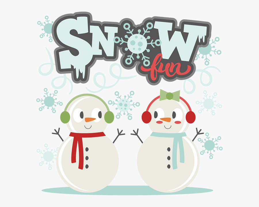 Snow Clipart Digital File - Snow And Fun Cartoon, Transparent Clipart