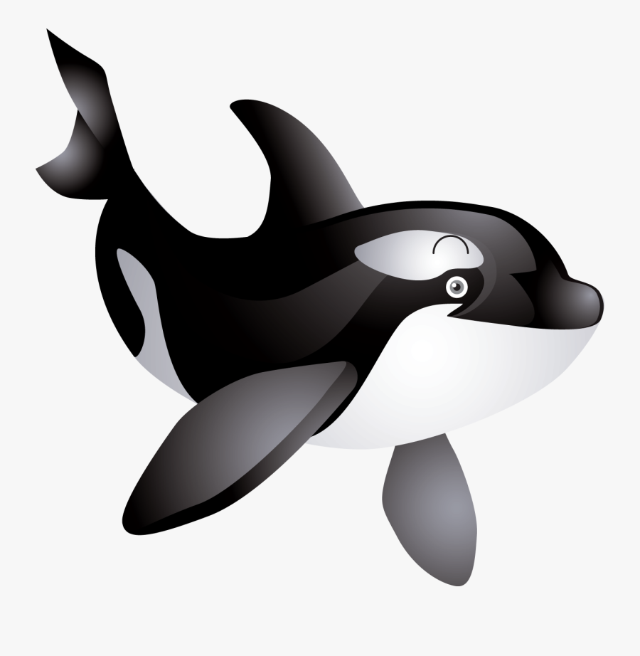 Clipart Dolphin Friendly Dolphin - Free Killer Whale Clip Art, Transparent Clipart