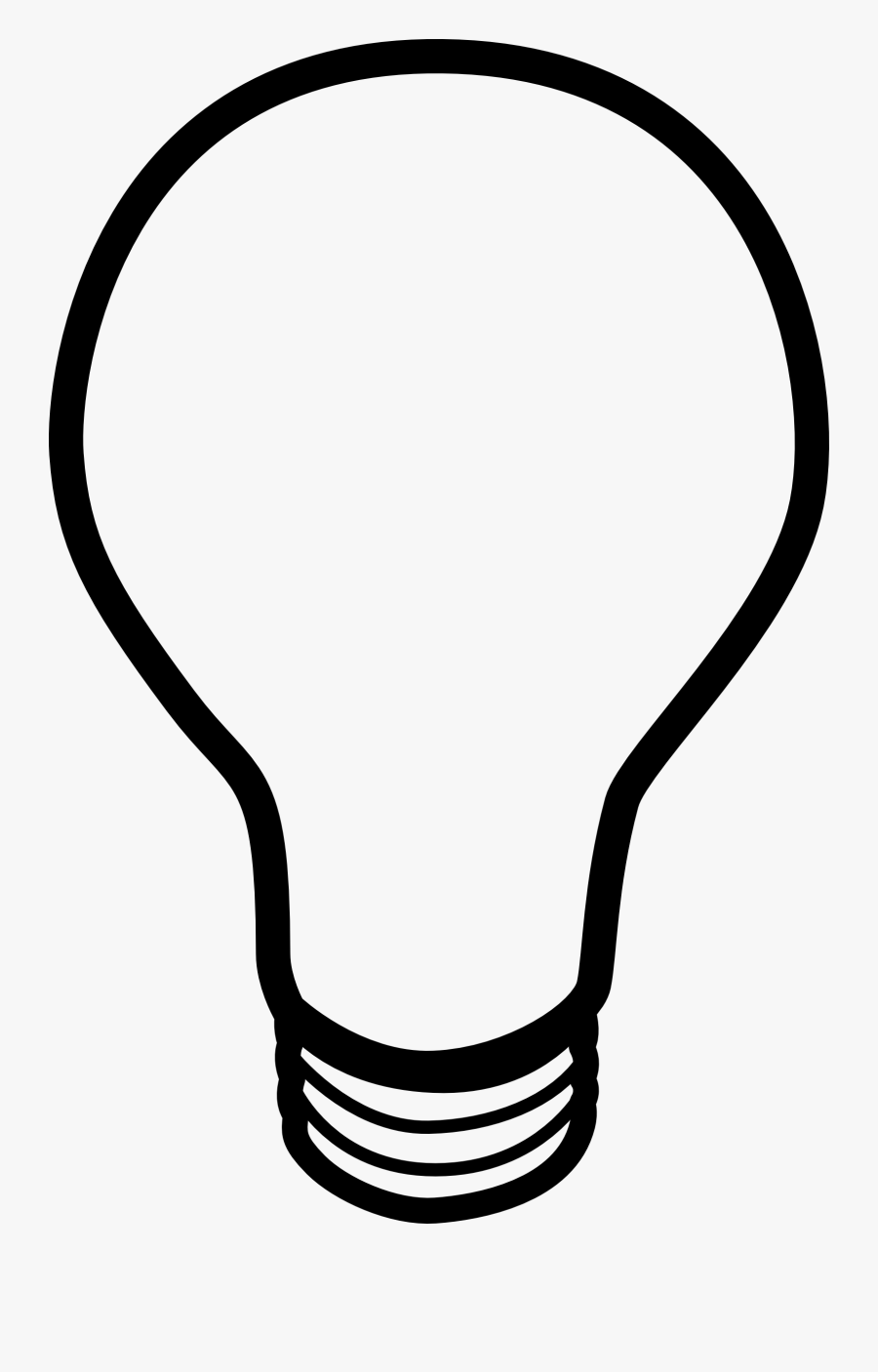 Lightbulb Light Bulb Clip Art - Black And White Light Bulb Clip Art, Transparent Clipart