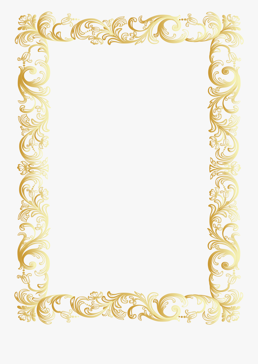 Victorian Christmas Borders Clipart Clipart Suggest - Vintage Gold Border Png, Transparent Clipart