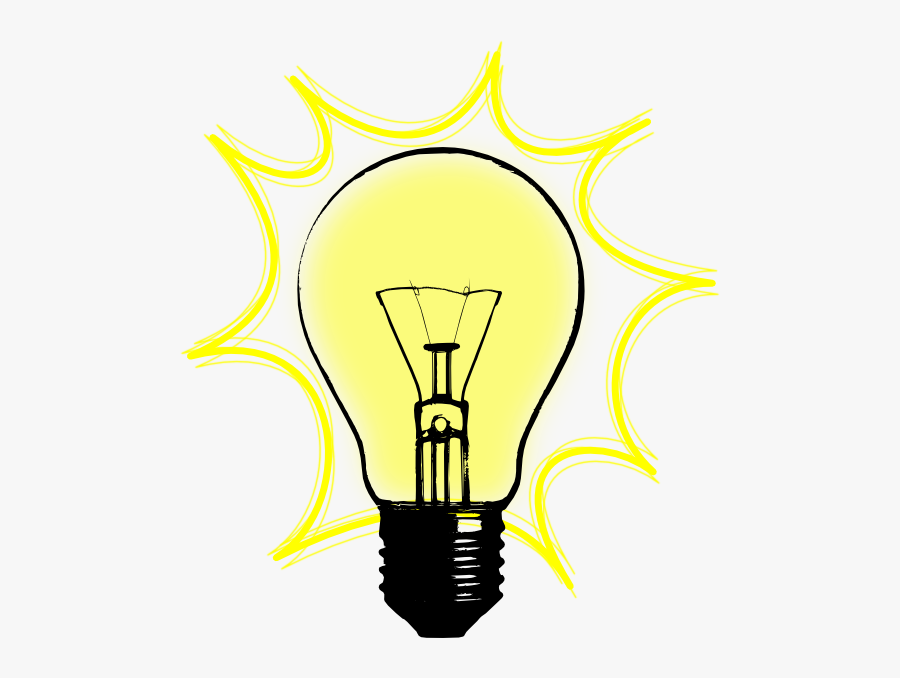 Lamp Light Bulb Clipart Free Clip Art Images - Bulb Clipart Black And White, Transparent Clipart