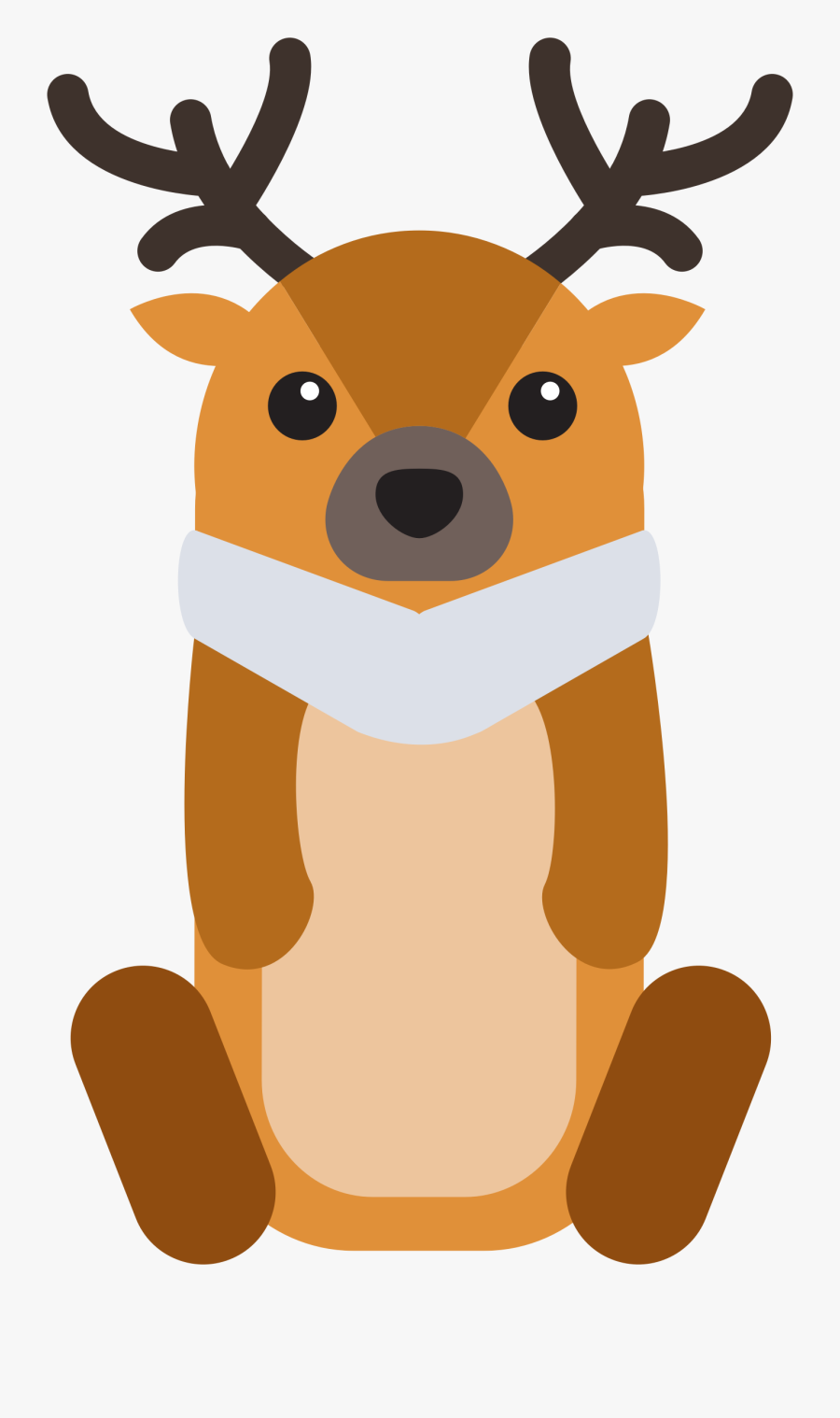 Clipart Baby Deer - Deer Cartoon .png, Transparent Clipart