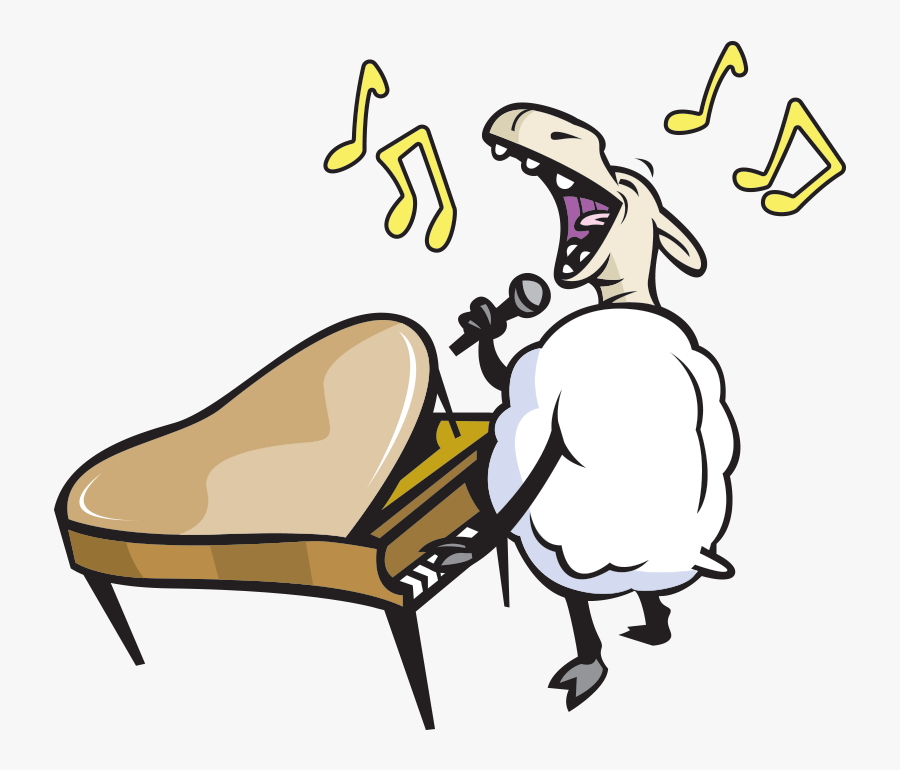 Lamb Clipart Mother - Lamb Playing Piano, Transparent Clipart