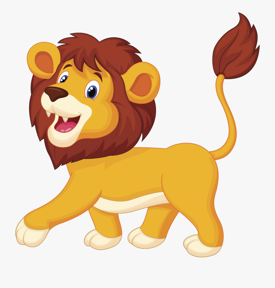 Lion Lamb Clipart - Cartoon Lion Transparent Background, Transparent Clipart
