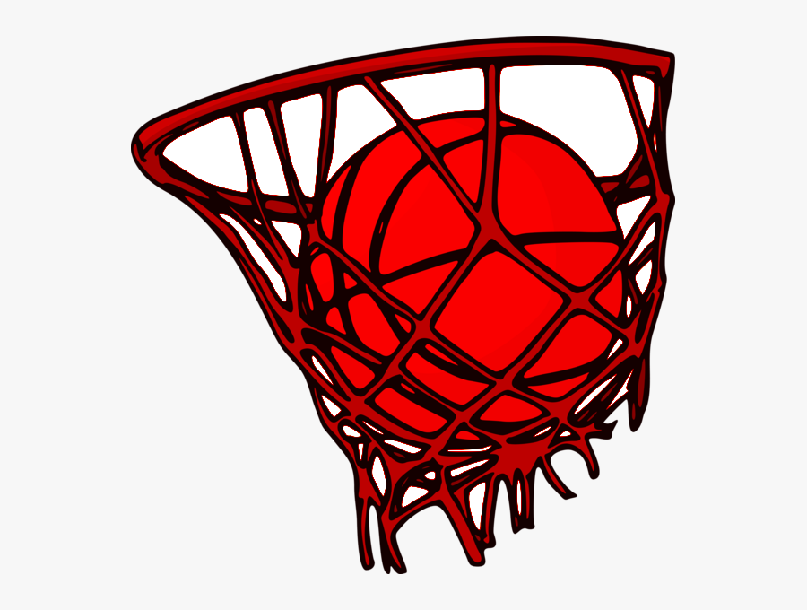 Youth Basketball Clipart - Basketball In Net Png, Transparent Clipart