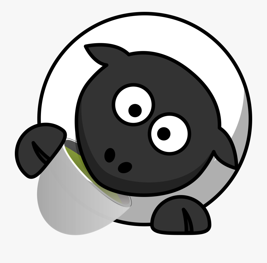 Sheep Clipart Drinking - Cartoon Drink Coffee Png, Transparent Clipart