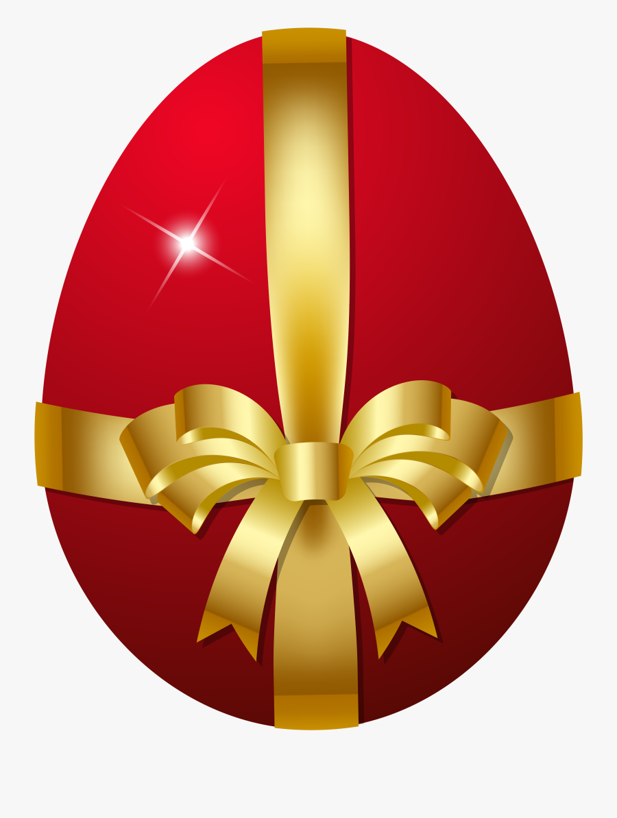 Transparent Eggs Clipart - Easter Egg With Bow, Transparent Clipart