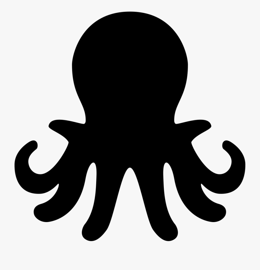 Octopus Clip Art Vector Graphics Silhouette Image - Silhouette Octopus Clip Art, Transparent Clipart