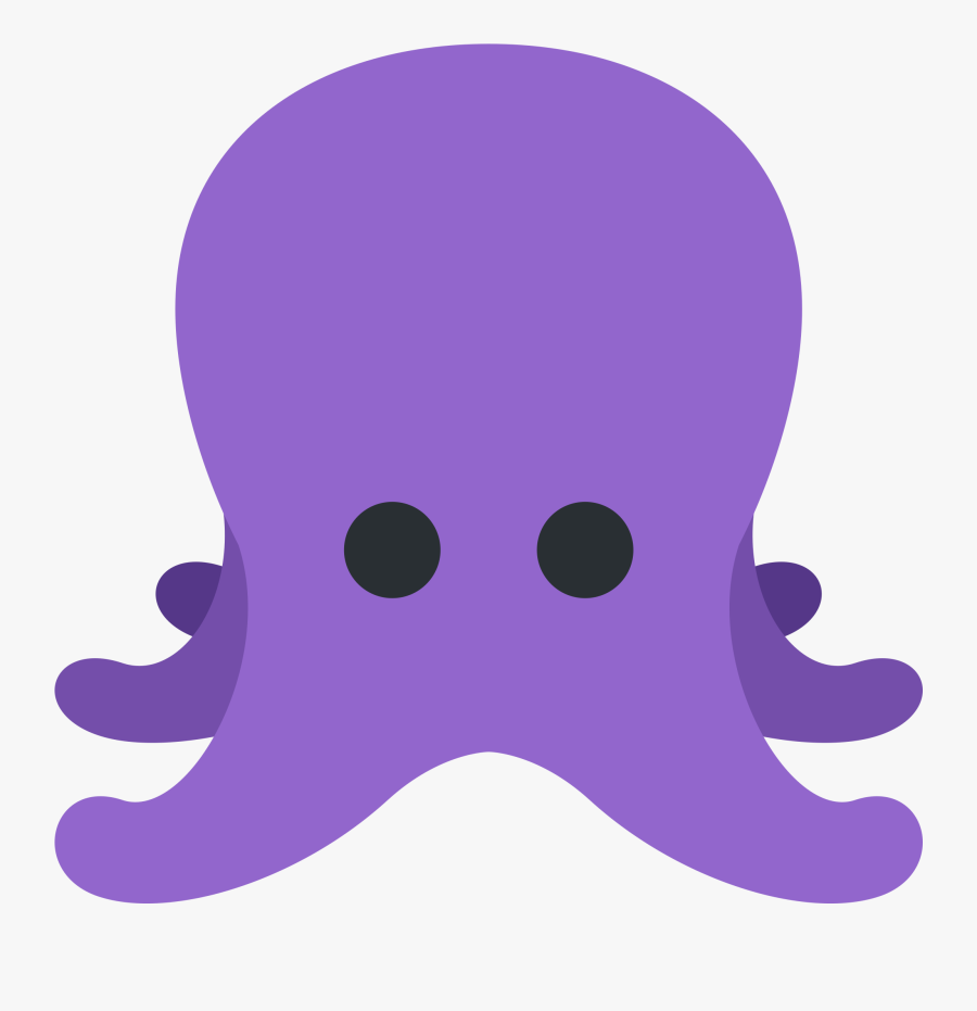 Octopus Purple Octopus Emoji Cute - Emoji De Polvo, Transparent Clipart