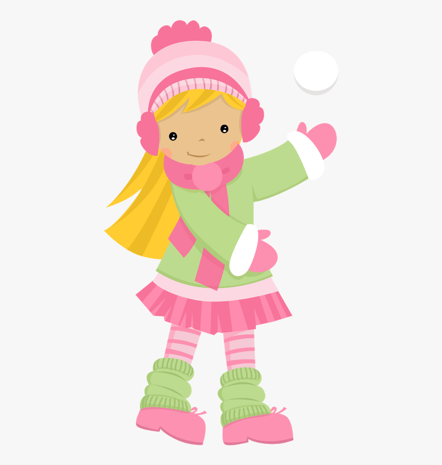 Girl In Snow Clipart, Transparent Clipart