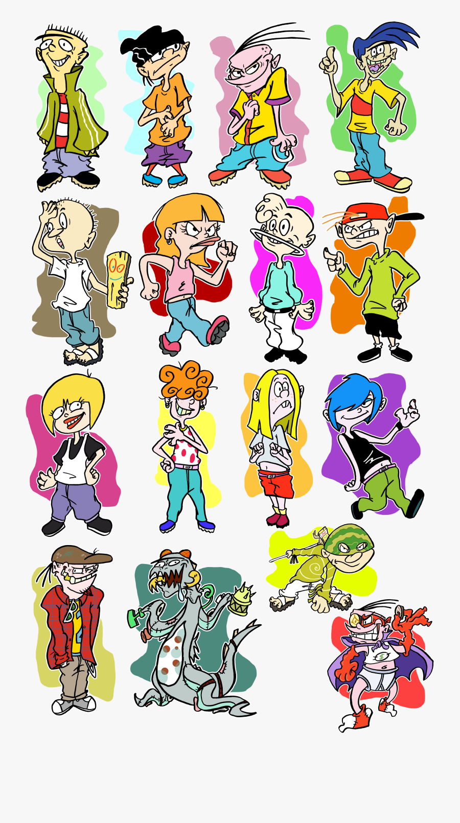 May Clipart Ed Edd N Eddy - Ed Edd N Eddy Whole Cast, Transparent Clipart