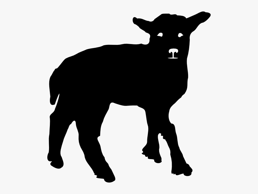 Baby Lamb Silhouette Clip, Transparent Clipart
