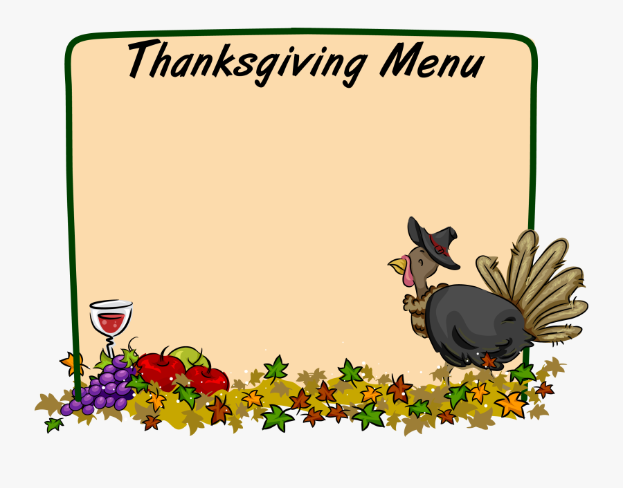 Thanksgiving Menu Clipart, Transparent Clipart