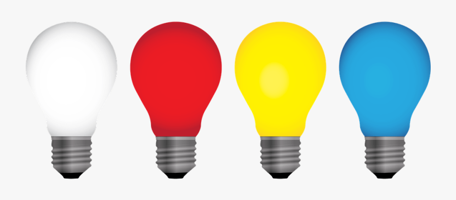 Free Vector Graphic Bulb Light Icon Lightbulb Idea - Colourful Light Bulb Png, Transparent Clipart