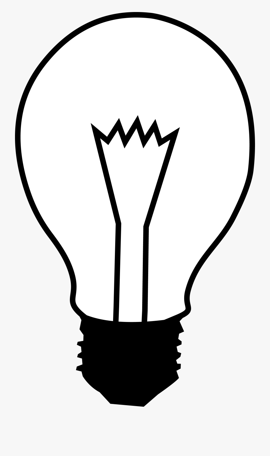 Light Bulb Lightbulb Clipart Free Images - Light Black And White, Transparent Clipart