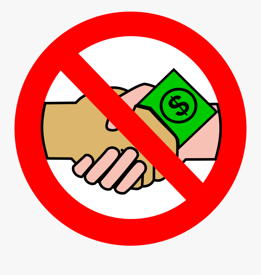 A No Money Handshake - No A La Corrupción, Transparent Clipart