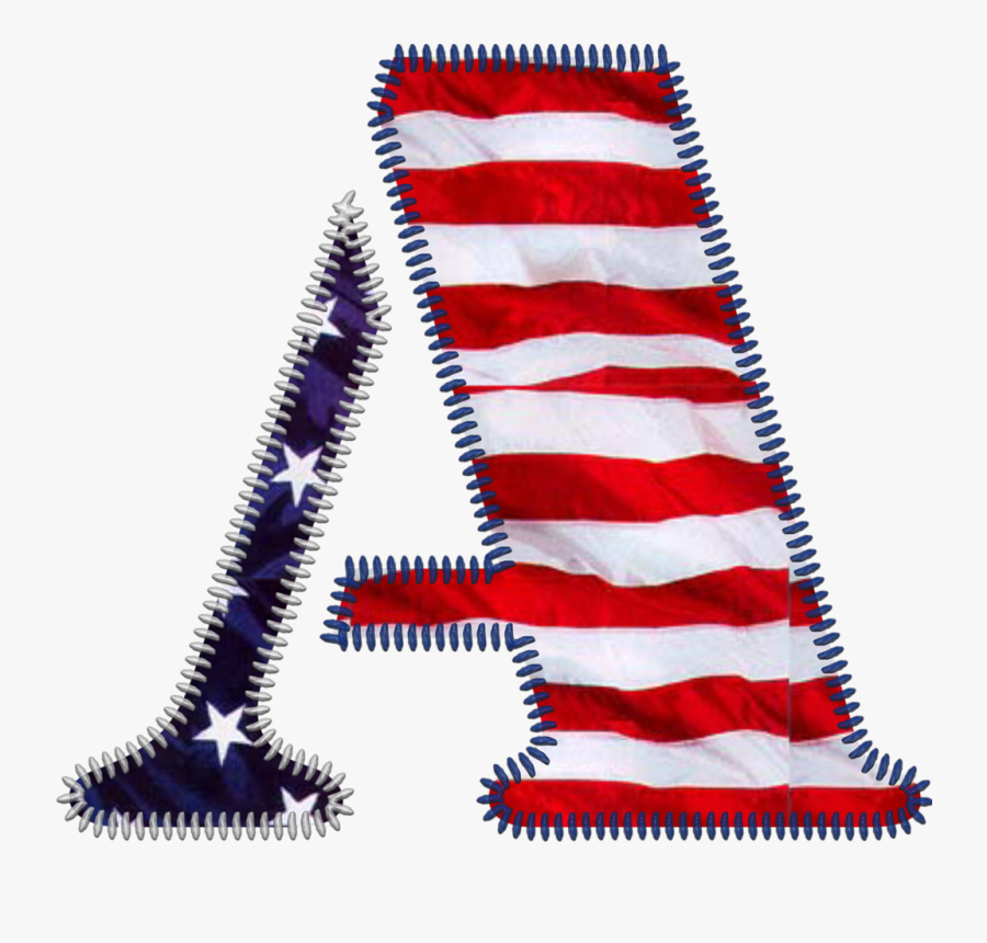 Letter A Patriotic, Transparent Clipart