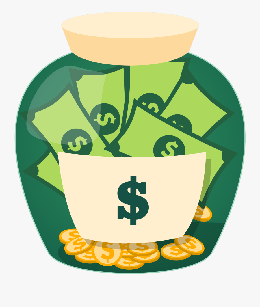 Transparent Money Png Images - Jar Of Money Clipart, Transparent Clipart
