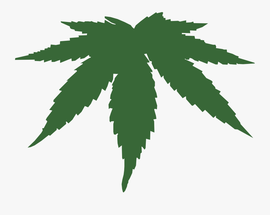 Marijuana Clipart Leaf Silhouette - Cannabis Leaf Svg, Transparent Clipart