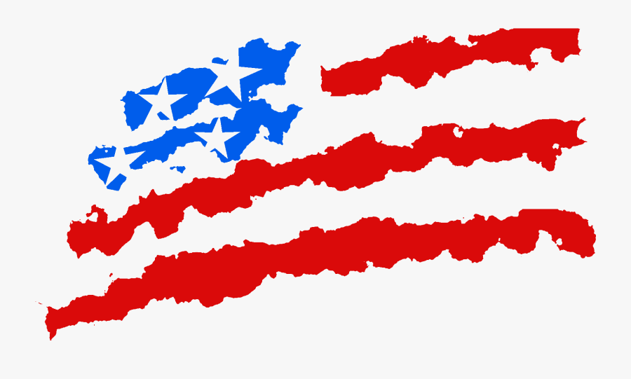 American Flag Cliparts Png Transparent Background - 4th Of July Sticker, Transparent Clipart