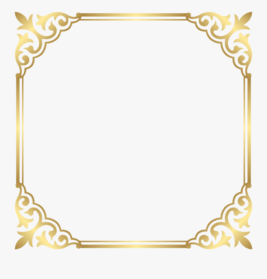 Gold Border Lovely Png, Transparent Clipart