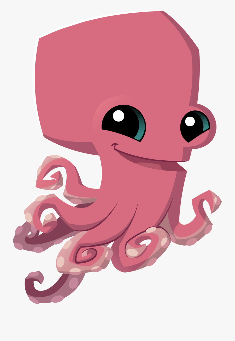 Octopus,pink,giant Pacific Art,octopus,material Property,marine - Animal Jam Octopus, Transparent Clipart