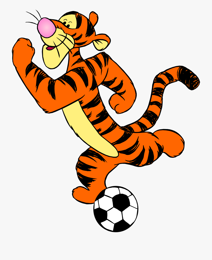 Tigger With Football Png Clip Art, Transparent Clipart
