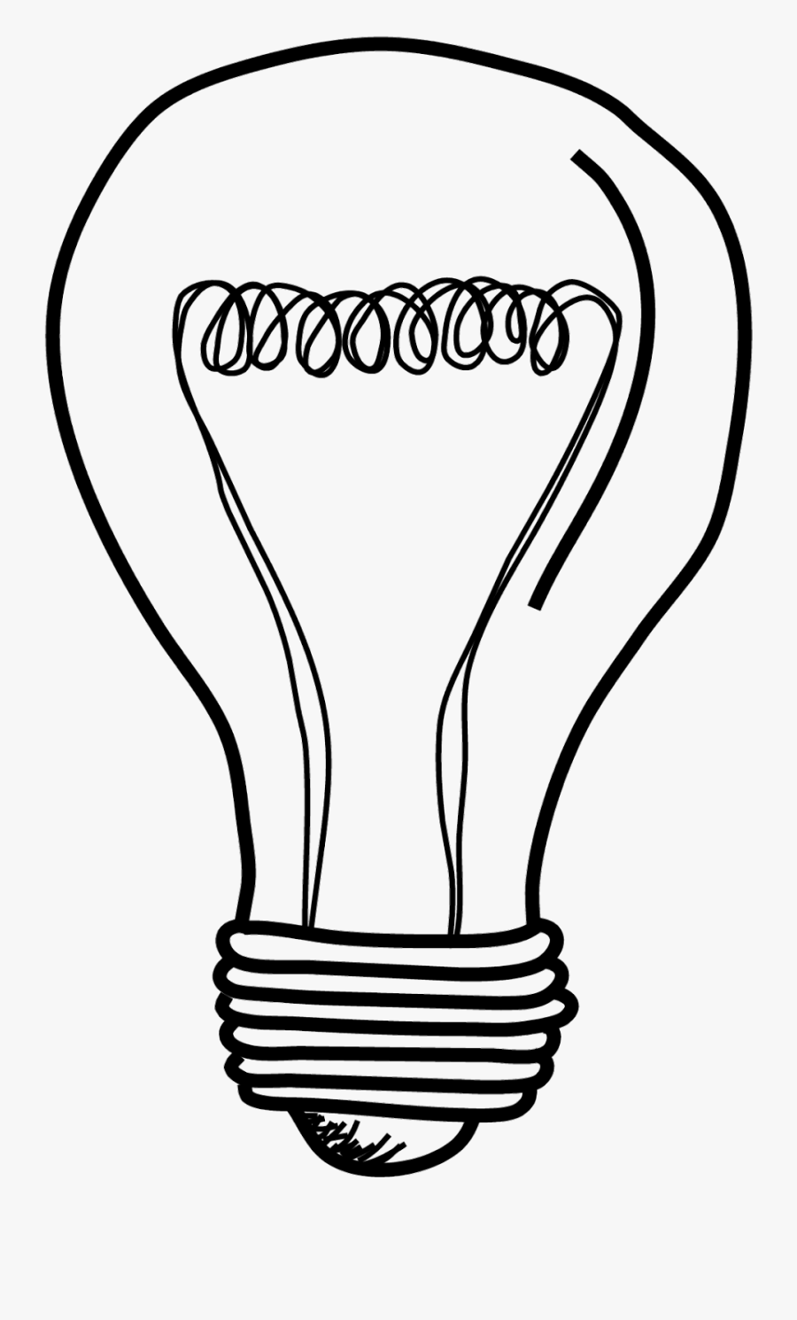 Light Bulb Clip Art Lightbulb Acoloring Clipartix - Light Bulb Drawing Png, Transparent Clipart
