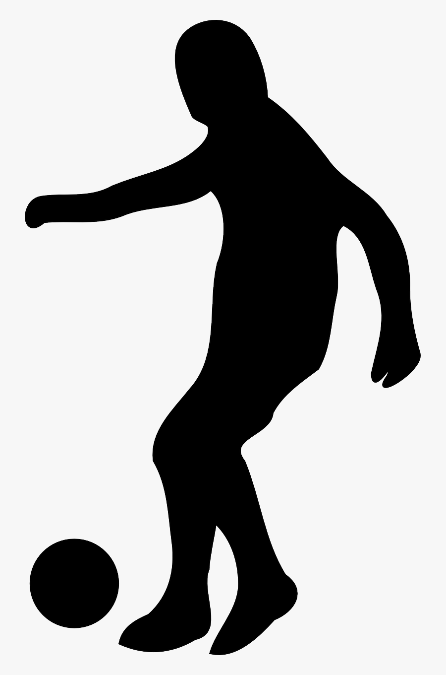 Soccer Player Clipart, Vector Clip Art Online, Royalty - Soccer Player Silhouette, Transparent Clipart