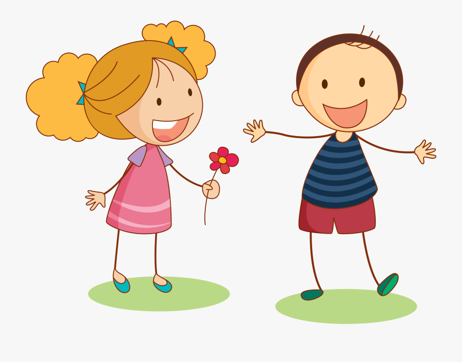 Cartoon Boy And Girl Png Transparent Free Transparent Clipart Clipartkey