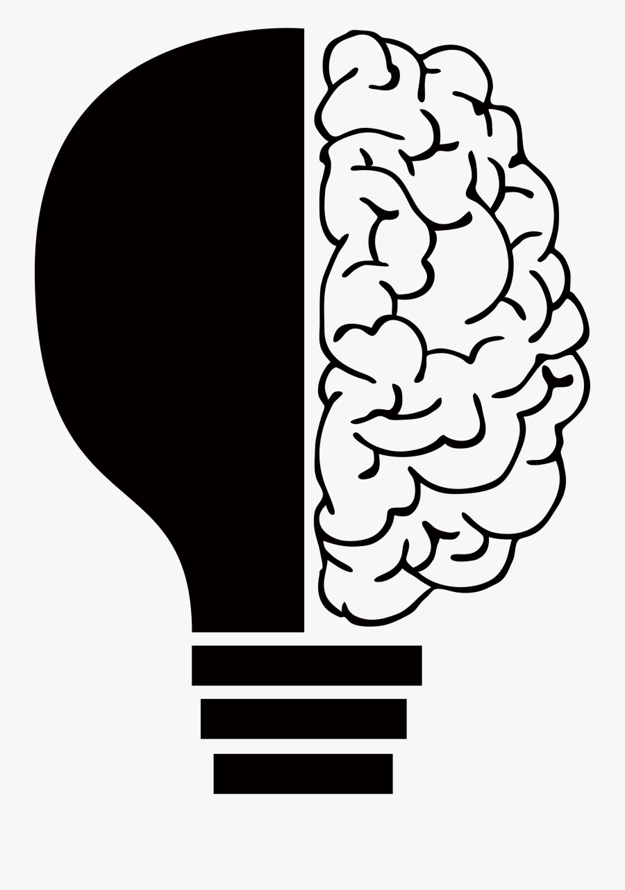 Clipart - Brain And Light Bulb, Transparent Clipart